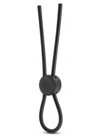 Черное силиконовое лассо на пенис SILICONE LOOP COCK RING - Blush Novelties - в Копейске купить с доставкой