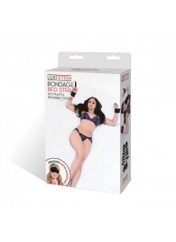 Чёрные манжеты для фиксации на кровати Bondage Bed Strap - Lux Fetish - купить с доставкой в Копейске