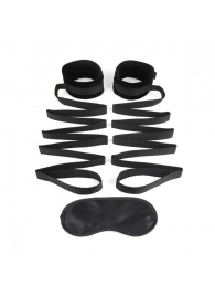 Чёрные манжеты для фиксации на кровати Bondage Bed Strap - Lux Fetish - купить с доставкой в Копейске