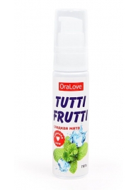 Гель-смазка Tutti-frutti со вкусом сладкой мяты - 30 гр. - Биоритм - купить с доставкой в Копейске