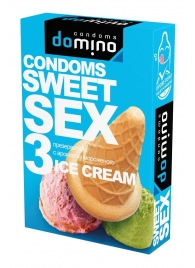 Презервативы для орального секса DOMINO Sweet Sex с ароматом мороженого - 3 шт. - Domino - купить с доставкой в Копейске