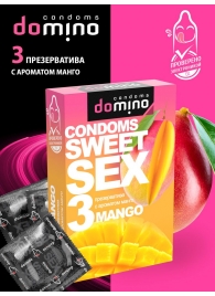 Презервативы для орального секса DOMINO Sweet Sex с ароматом манго - 3 шт. - Domino - купить с доставкой в Копейске