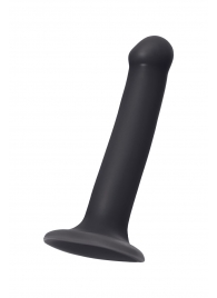 Черный фаллос на присоске Silicone Bendable Dildo M - 18 см. - Strap-on-me - купить с доставкой в Копейске