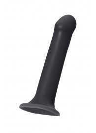 Черный фаллос на присоске Silicone Bendable Dildo L - 19 см. - Strap-on-me - купить с доставкой в Копейске