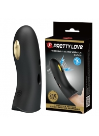 Черная вибронасадка на палец с электростимуляцией Marico - Baile - купить с доставкой в Копейске