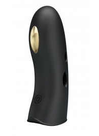 Черная вибронасадка на палец с электростимуляцией Marico - Baile - купить с доставкой в Копейске