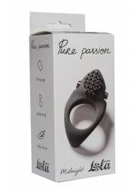 Черное эрекционное виброкольцо Pure Passion Midnight - Lola Games - в Копейске купить с доставкой