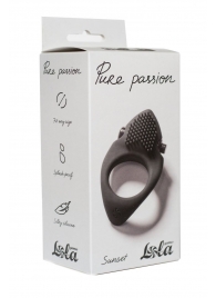 Черное эрекционное виброкольцо Pure Passion Sunset - Lola Games - в Копейске купить с доставкой