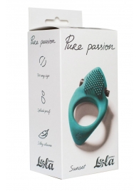 Зеленое эрекционное виброкольцо Pure Passion Sunset - Lola Games - в Копейске купить с доставкой