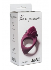 Бордовое эрекционное виброкольцо Pure Passion Sunset - Lola Games - в Копейске купить с доставкой