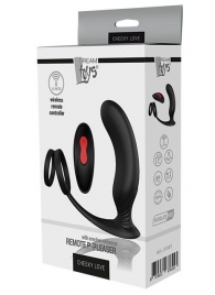Черный массажер простаты REMOTE P-PLEASER - Dream Toys - в Копейске купить с доставкой