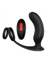 Черный массажер простаты REMOTE P-PLEASER - Dream Toys - в Копейске купить с доставкой