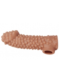 Насадка на фаллос с бугорками - 17,6 см. - KOKOS - в Копейске купить с доставкой