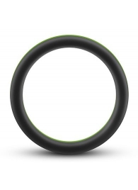 Черно-зеленое эрекционное кольцо Silicone Go Pro Cock Ring - Blush Novelties - в Копейске купить с доставкой