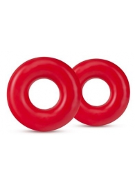 Набор из 2 красных эрекционных колец DONUT RINGS OVERSIZED - Blush Novelties - в Копейске купить с доставкой