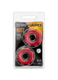 Набор из 2 красных фигурных эрекционных колец NUTZ - Blush Novelties - в Копейске купить с доставкой