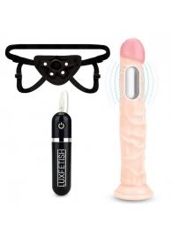 Регулируемые трусики с вибрирующей насадкой - 21 см. - Lux Fetish - купить с доставкой в Копейске