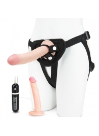Регулируемые трусики с 2 насадками - 16 и 15 см. - Lux Fetish - купить с доставкой в Копейске