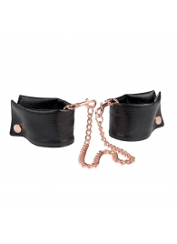 Черные мягкие наручники Entice French Cuffs с цепью - California Exotic Novelties - купить с доставкой в Копейске
