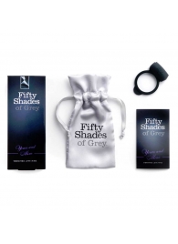 Темно-серое эрекционное кольцо Vibrating Love Ring с вибрацией - Fifty Shades of Grey - в Копейске купить с доставкой