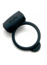 Темно-серое эрекционное кольцо Vibrating Love Ring с вибрацией - Fifty Shades of Grey - в Копейске купить с доставкой