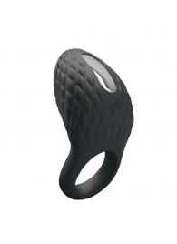 Черное эрекционное виброкольцо с рельефным дизайном Heloise - Baile - в Копейске купить с доставкой