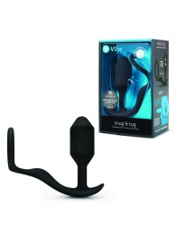 Черное эрекционное кольцо с анальным плагом Snug   Tug - b-Vibe - в Копейске купить с доставкой