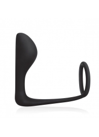Стимулятор простаты с фиксацией эрекционным кольцом Prostate Gear - BlueLine - в Копейске купить с доставкой