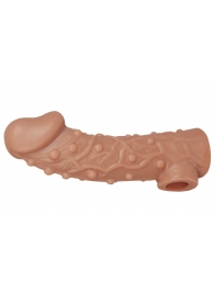 Насадка на фаллос с отверстием для мошонки EXTREME SLEEVE - 17,6 см. - KOKOS - в Копейске купить с доставкой