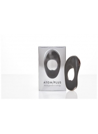 Черное эрекционное виброкольцо с двумя виброэлементами ATOM PLUS - Hot Octopuss - в Копейске купить с доставкой