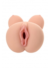 Телесный вибромастурбатор-вагина Clara OnaHole с имитацией груди - KOKOS - в Копейске купить с доставкой