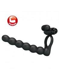 Черная насадка для двойной стимуляции Hercules Penis Sheath III - 15,3 см. - Baile - купить с доставкой в Копейске