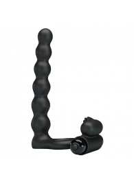 Черная насадка для двойной стимуляции Hercules Penis Sheath III - 15,3 см. - Baile - купить с доставкой в Копейске