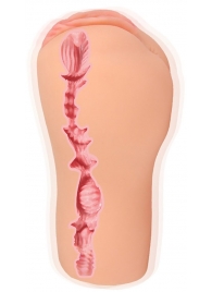 Телесный вибромастурбатор-вагина с рельефом EMILY AUTO - KOKOS - в Копейске купить с доставкой