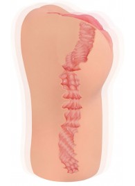 Телесный вибромастурбатор-вагина с рельефом BELLANA AUTO - KOKOS - в Копейске купить с доставкой