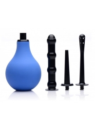 Анальный душ с 3 насадками Premium One-way Valve Anal Douche Set - XR Brands - купить с доставкой в Копейске