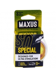 Презервативы с точками и рёбрами в пластиковом кейсе MAXUS Special - 3 шт. - Maxus - купить с доставкой в Копейске