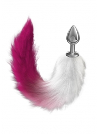 Серебристая анальная пробка с розовым хвостом Galaxy - Lola Games - купить с доставкой в Копейске