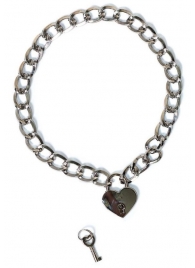 Серебристый ошейник Embrace с ключиком - Lola Games - купить с доставкой в Копейске