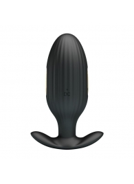Черная анальная вибропробка с электростимуляцией Jefferson - 9,2 см. - Baile - купить с доставкой в Копейске