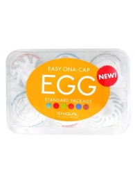Набор из 6 мастурбаторов Tenga EGG Easy Beat с различным рельефом - Tenga - в Копейске купить с доставкой