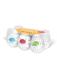 Набор из 6 мастурбаторов Tenga EGG Easy Beat с различным рельефом - Tenga - в Копейске купить с доставкой