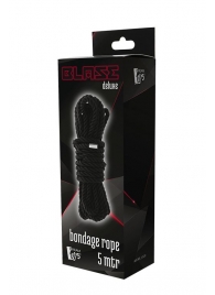 Черная веревка для шибари DELUXE BONDAGE ROPE - 5 м. - Dream Toys - купить с доставкой в Копейске