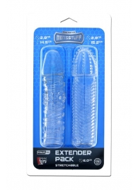 Комплект из 2 прозрачных насадок на пенис PENIS EXTENDER PACK - Dream Toys - в Копейске купить с доставкой