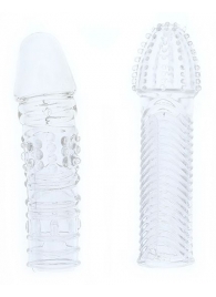 Комплект из 2 прозрачных насадок на пенис PENIS EXTENDER PACK - Dream Toys - в Копейске купить с доставкой