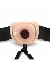 Телесный полый страпон Dr. Skin 6 Inch Hollow Strap On - 15,2 см. - Blush Novelties - купить с доставкой в Копейске