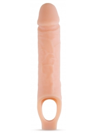 Телесный реалистичный фаллоудлинитель 10 Inch Silicone Cock Sheath Penis Extender - 25,4 см. - Blush Novelties - в Копейске купить с доставкой