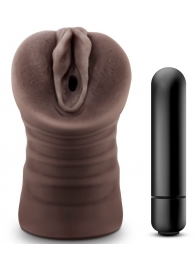 Коричневый мастурбатор-вагина Hot Chocolate Brianna - Blush Novelties - в Копейске купить с доставкой