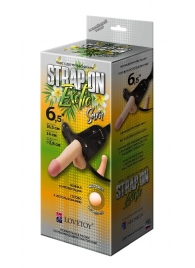Пояс-трусики с 2 насадками Exotic-Sara - 16,5 см. - LOVETOY (А-Полимер) - купить с доставкой в Копейске