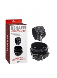 Черные наручники Surrender Wrist Restraints - Chisa - купить с доставкой в Копейске